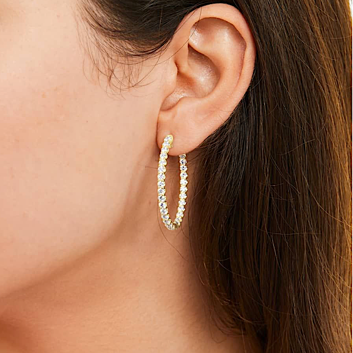 3.75ctw Diamond Inside Out Hoops