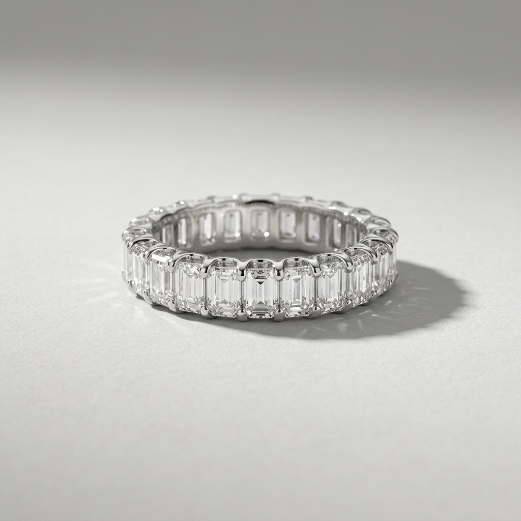 3.00ctw Emerald Cut Diamond Eternity Band