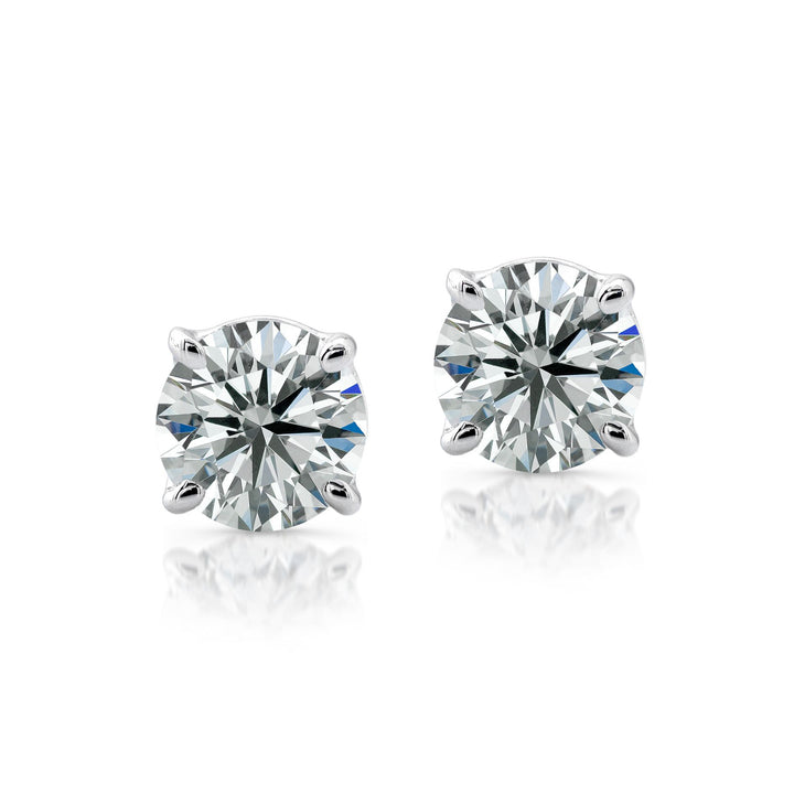 3.00ctw Round Diamond Lab Grown Stud Earrings