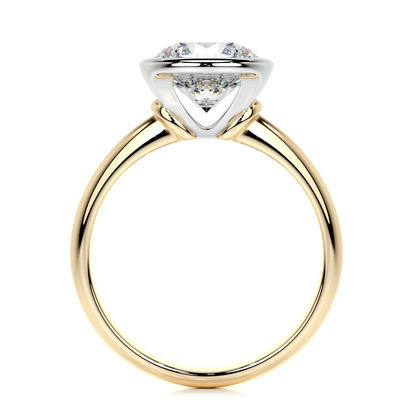 Bezel Solitaire - Round Engagement Ring