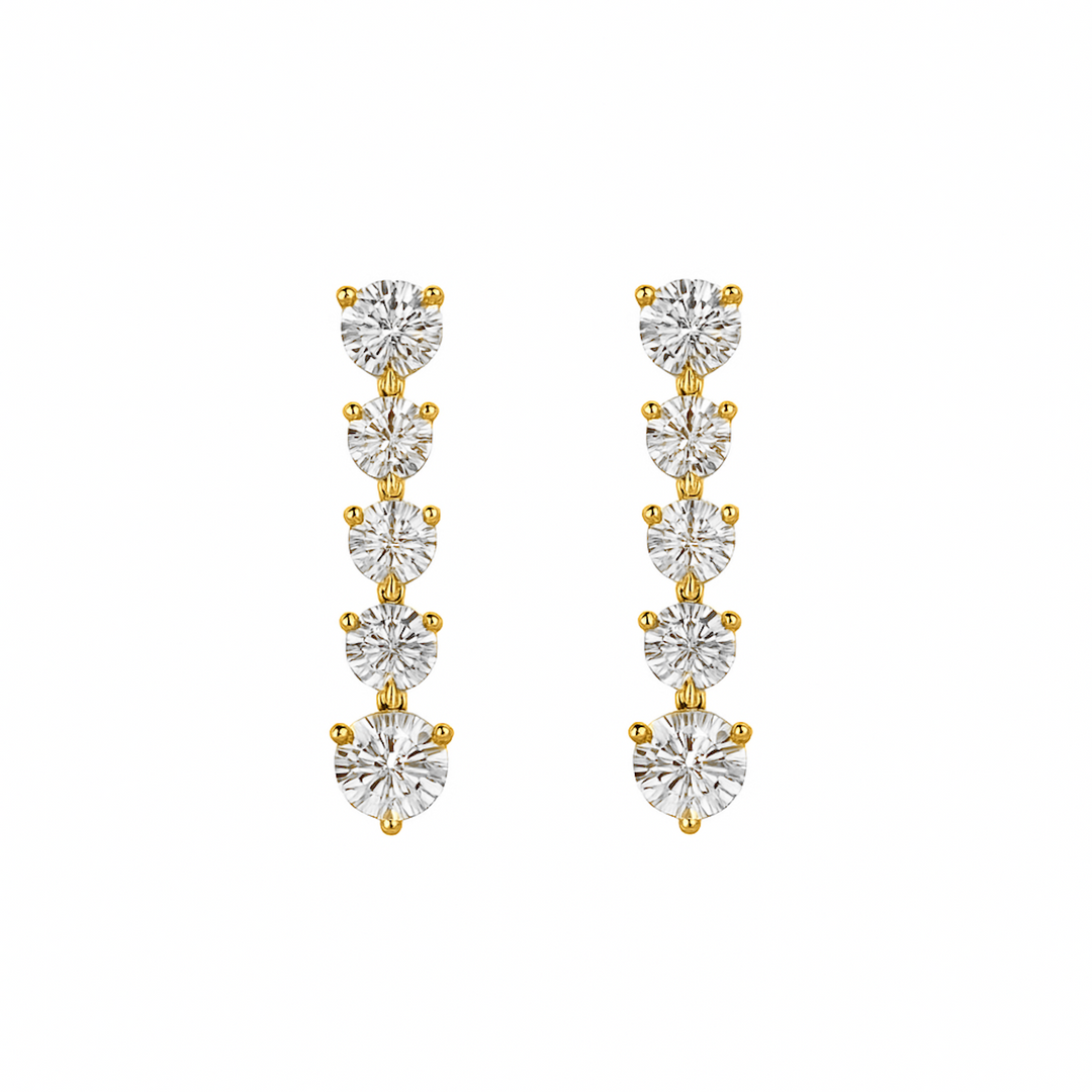2.65ctw Round Lab Grown Diamond Drop Earrings