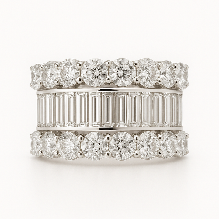 Baguette & Round Diamond Ring