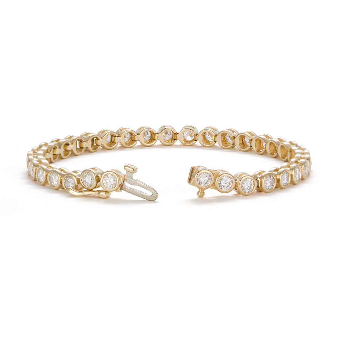 5.25ctw Round Lab Grown Diamond Bezel Set Bracelet