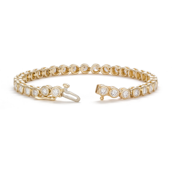 5.25ctw Round Lab Grown Diamond Bezel Set Bracelet