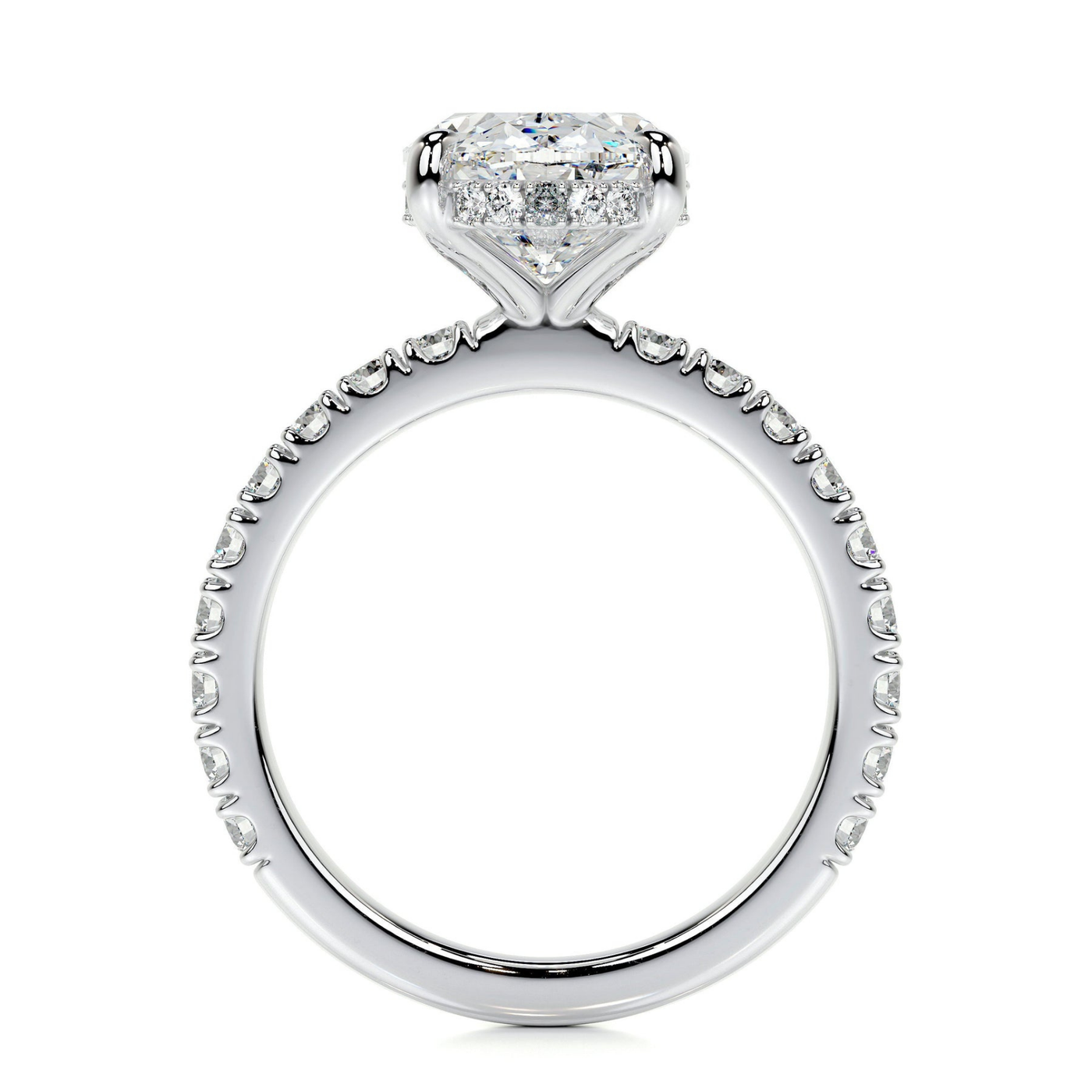 Hidden Halo - Oval Engagement Ring