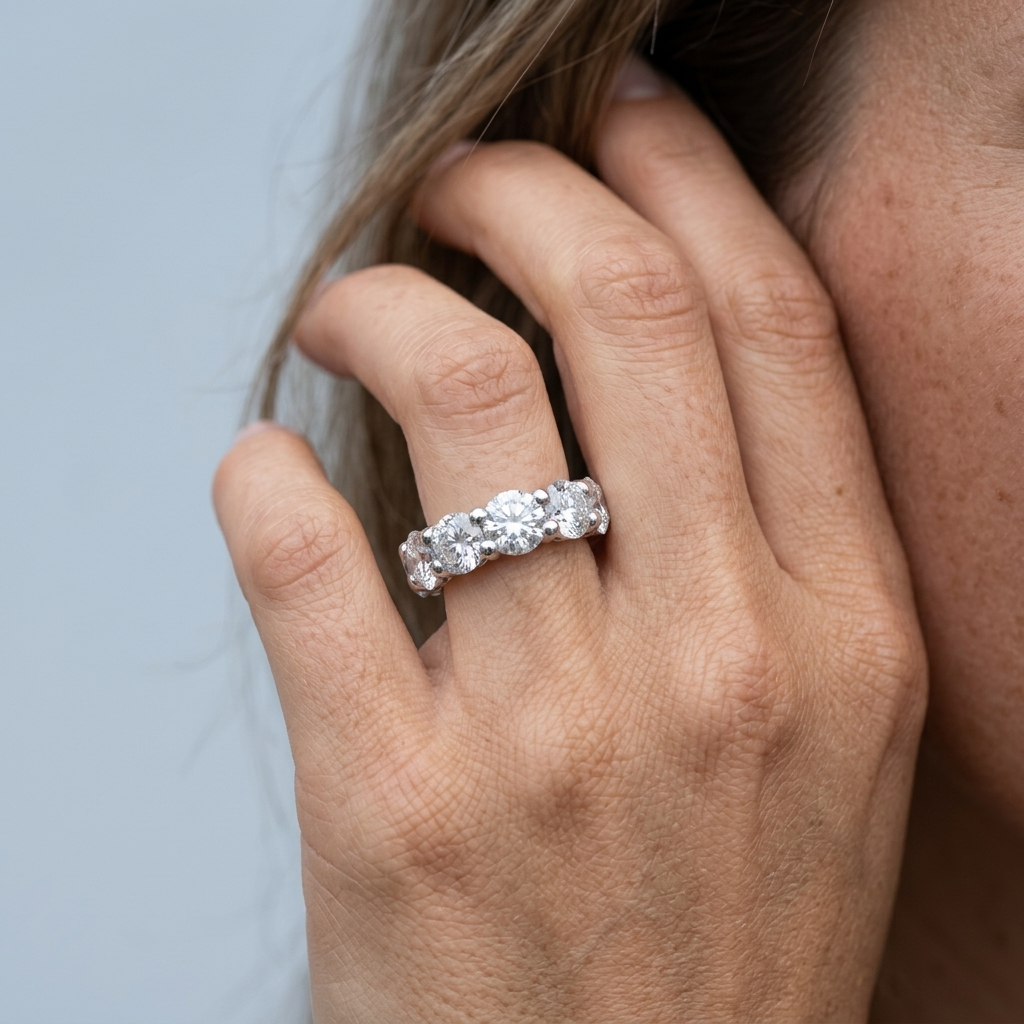7.50ctw Round Lab Grown Diamond Eternity Band