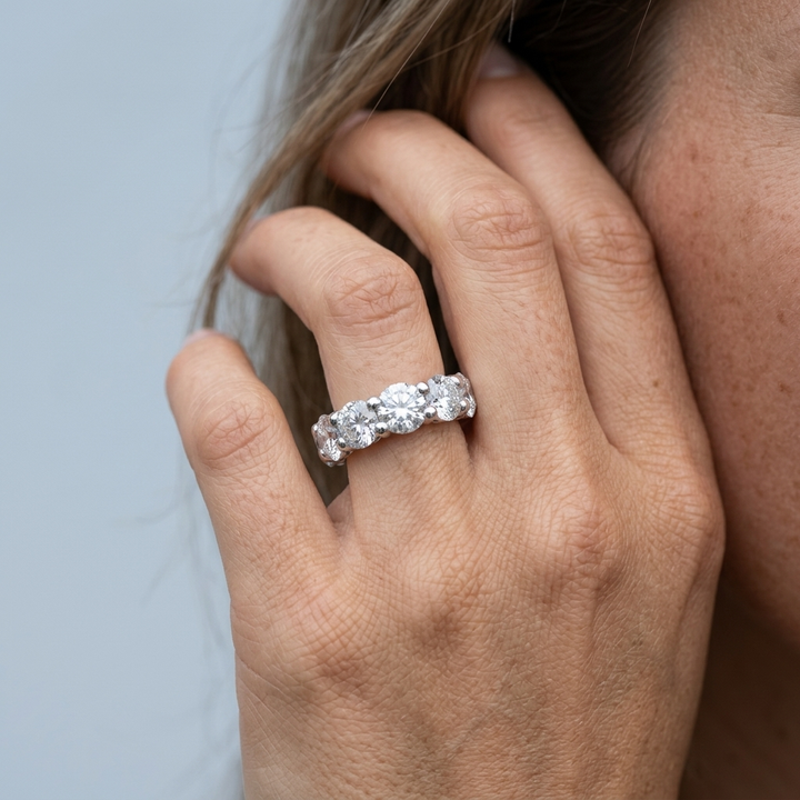 7.50ctw Round Lab Grown Diamond Eternity Band