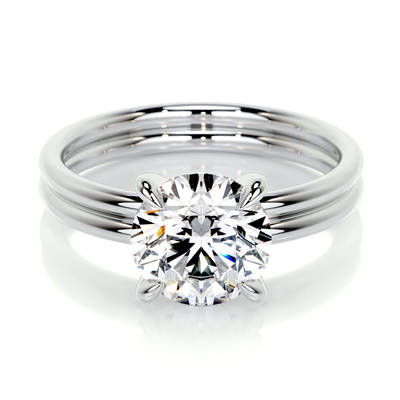 Double Solitaire - Round Engagement Ring