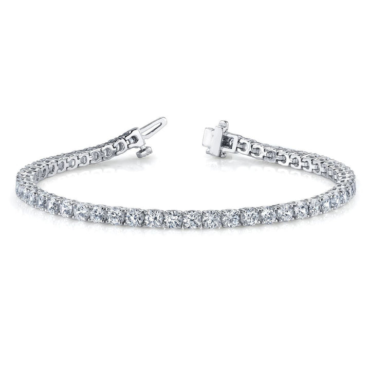 6.00ctw Round Lab Grown Diamond 14kt White Gold Bracelet