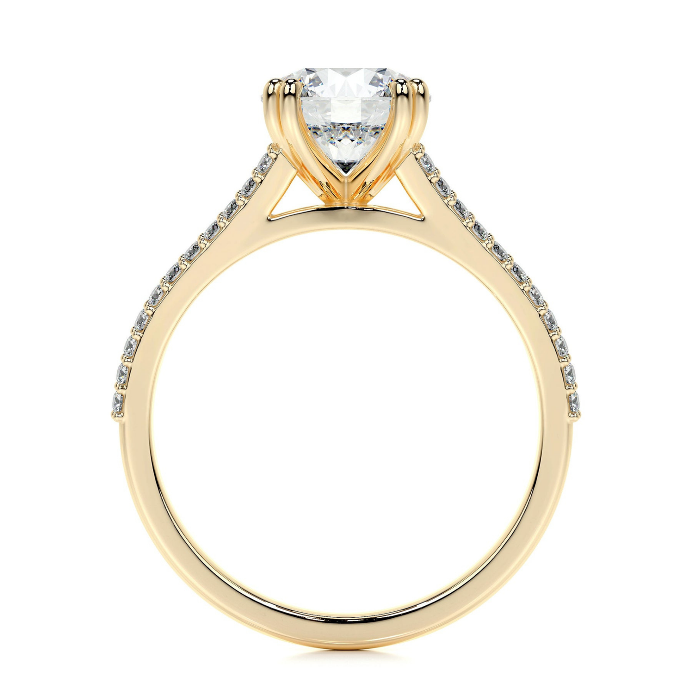 Split - Round Engagement Ring