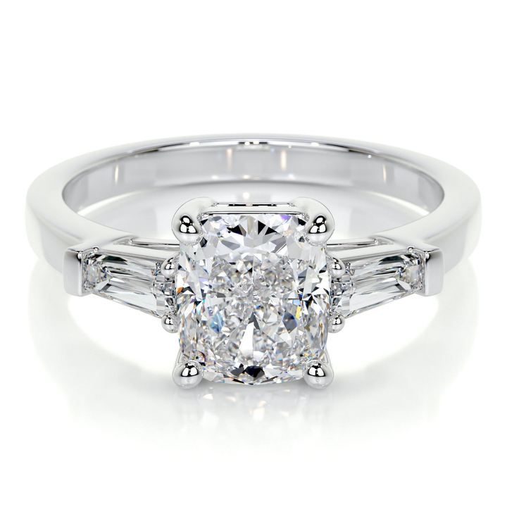 3 Stone - Cushion & Baguette Engagement Ring