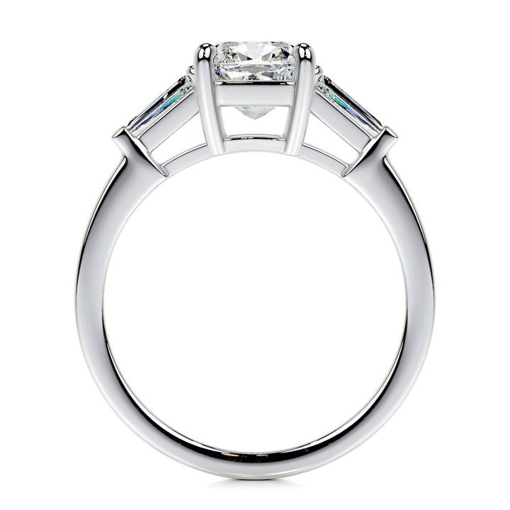 3 Stone - Cushion & Baguette Engagement Ring