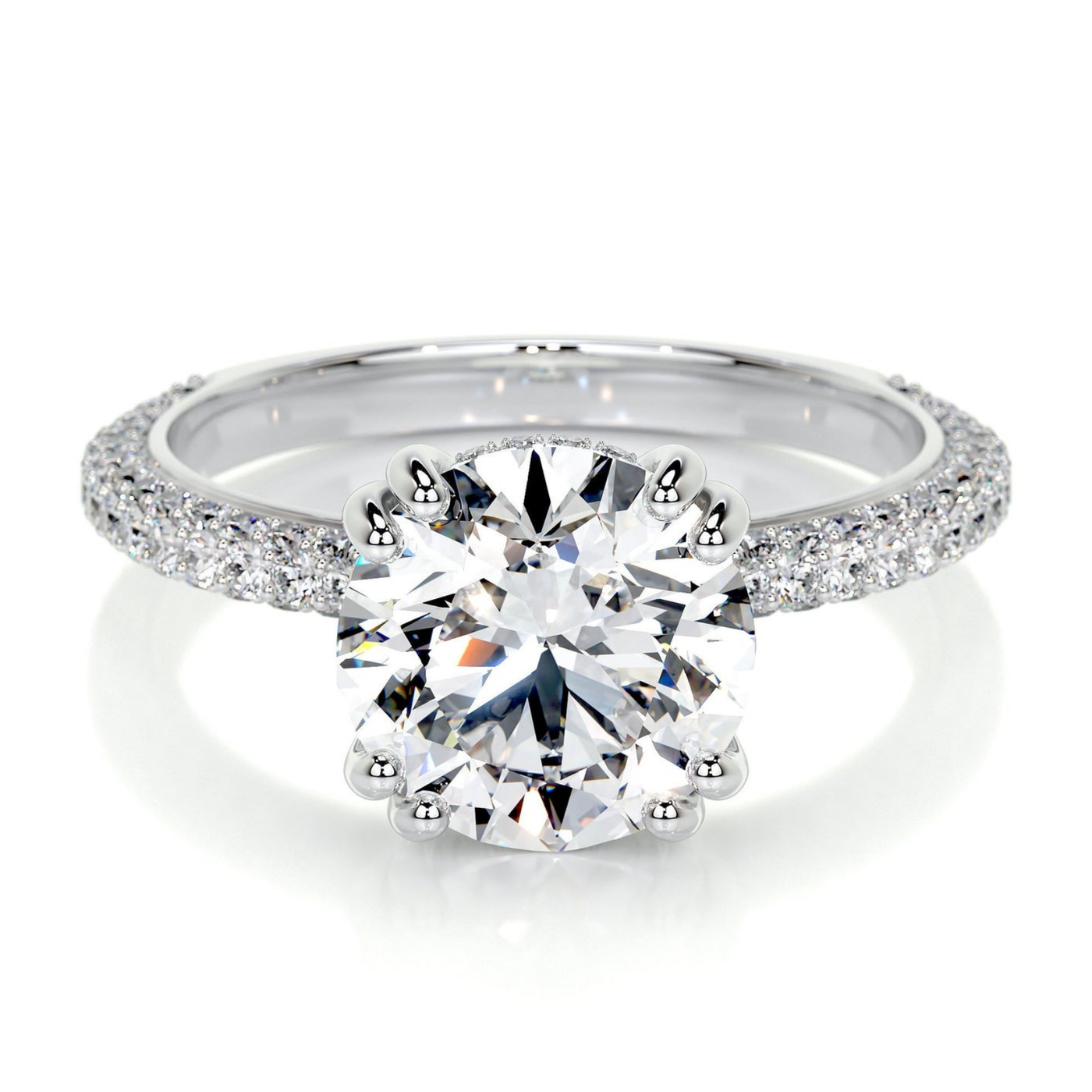 Pave' - Round Engagement Ring