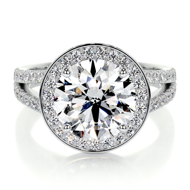 Split Halo - Round Engagement Ring