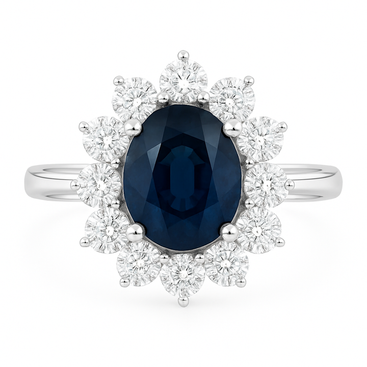 Oval Sapphire & Diamond Ring