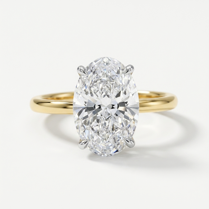 Oval Classic Set Solitaire