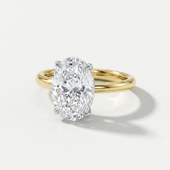 Oval Classic Set Solitaire