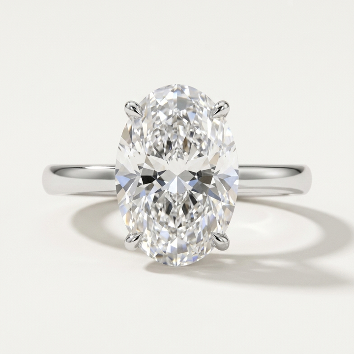Oval Classic Set Solitaire