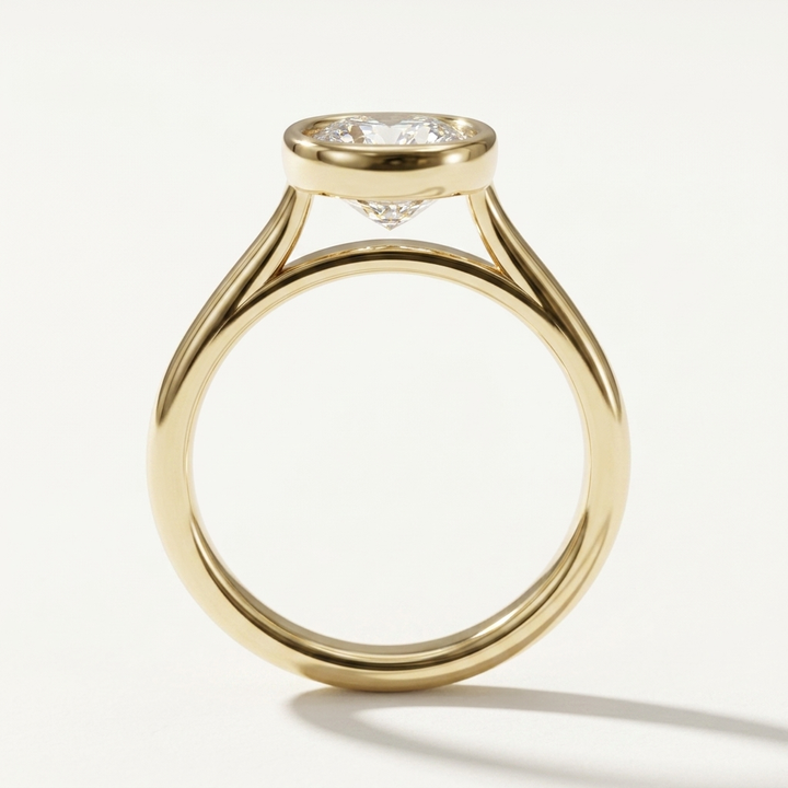 Bezel Set Elongated Cushion