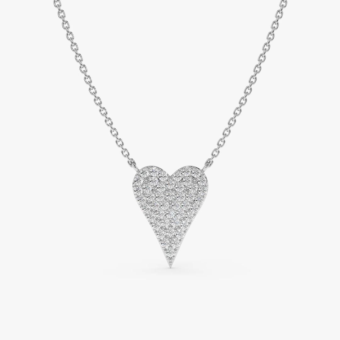 Diamond Pave Heart Necklace