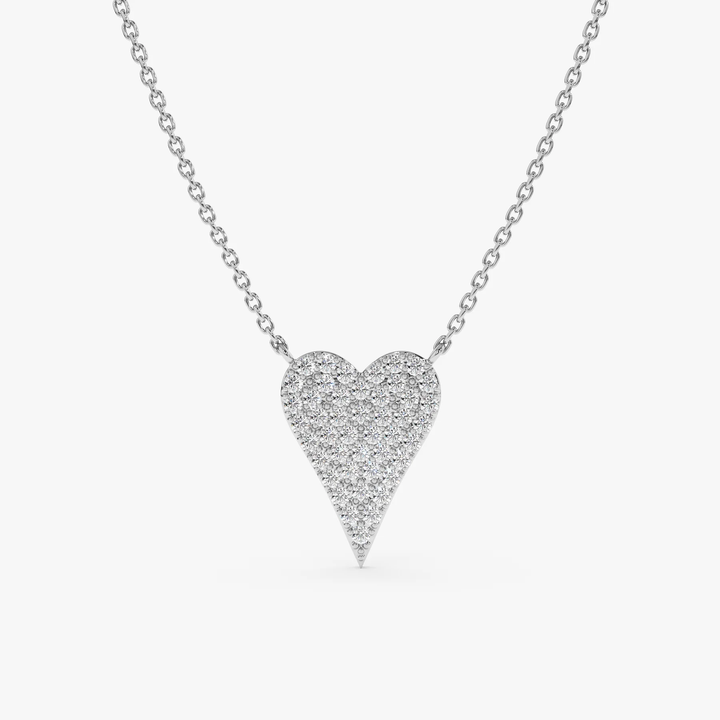 Diamond Pave Heart Necklace
