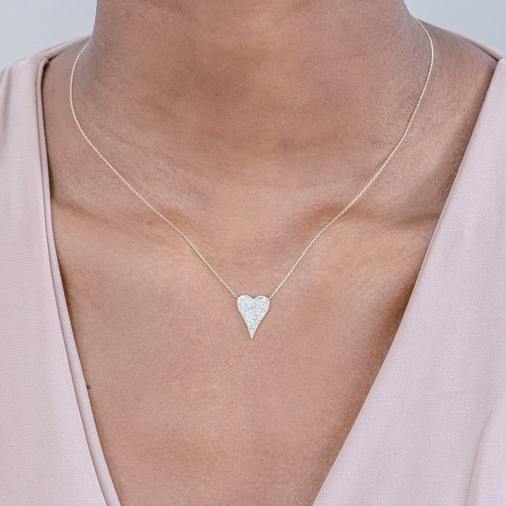 Diamond Pave Heart Necklace