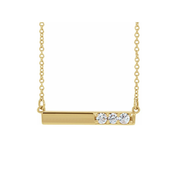 Diamond Bar Necklace
