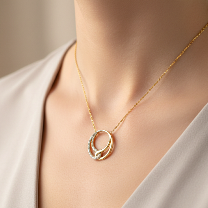 Diamond Pave Loop Necklace