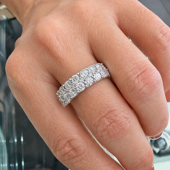Double Row Diamond Band