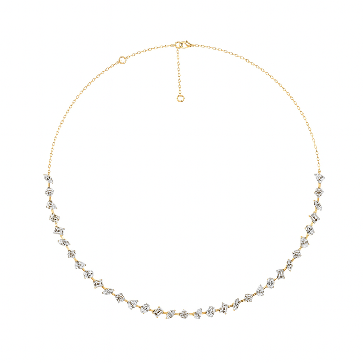 7.00ctw Multi Shape Lab Grown Diamond Tennis Necklace