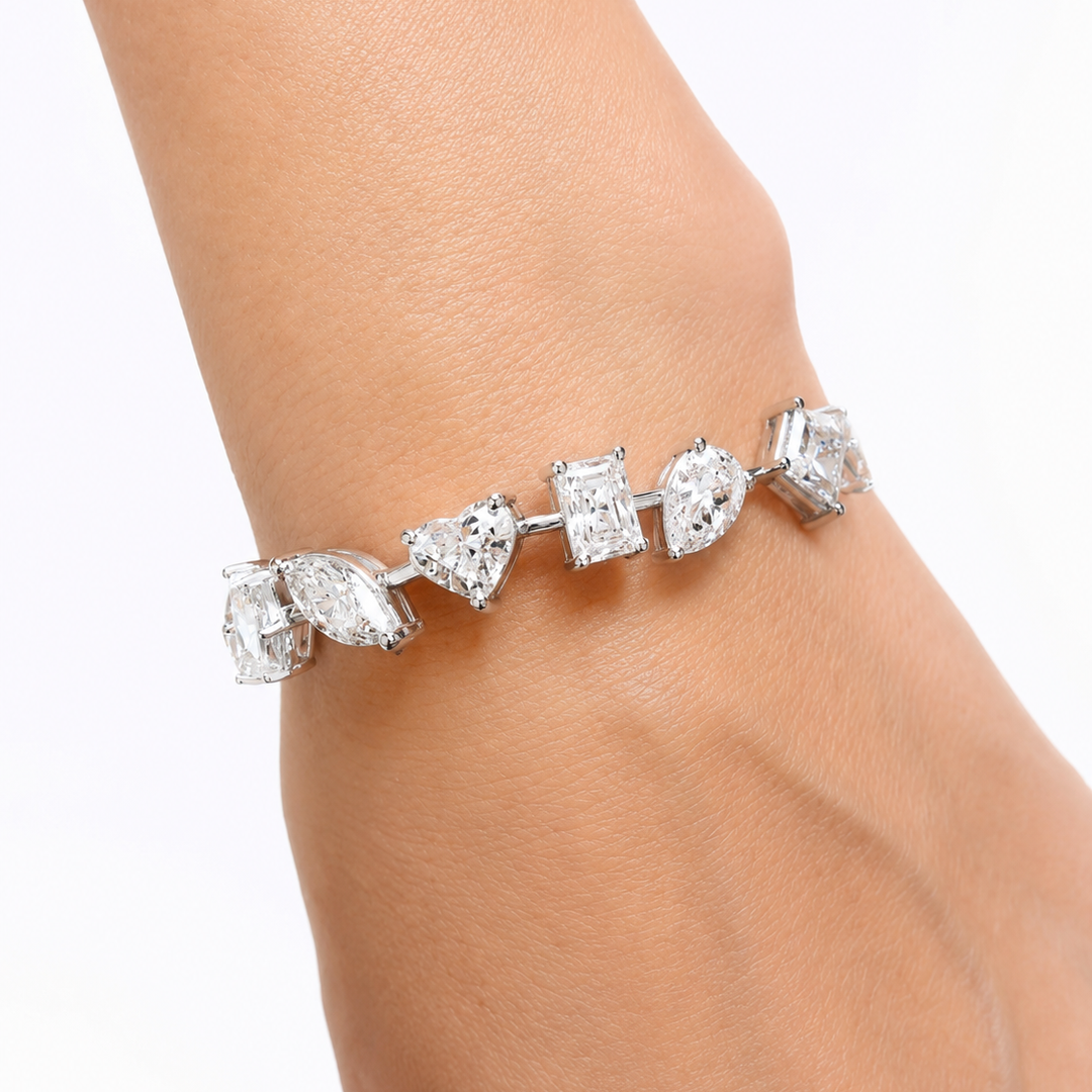 19.50ctw Multi-Shape Lab Grown Diamond Bracelet