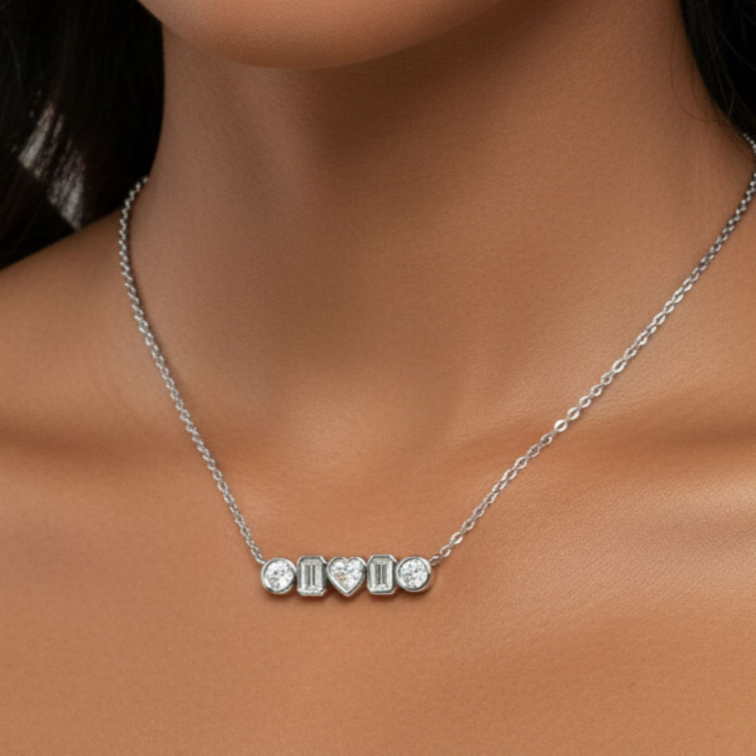2.44ctw Multi Shape Lab Grown Diamond Necklace