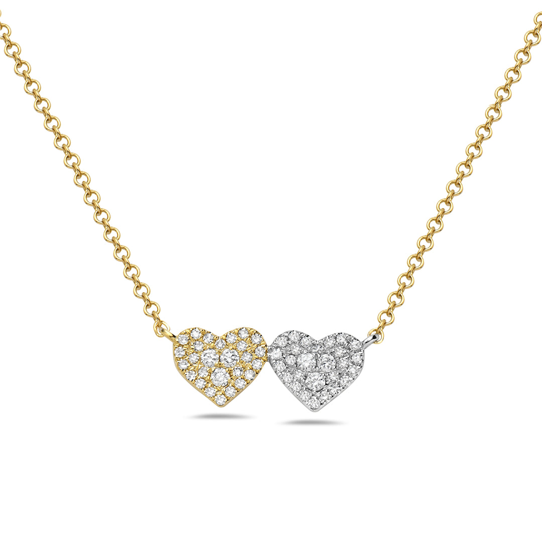 Double Heart Diamond Pendant