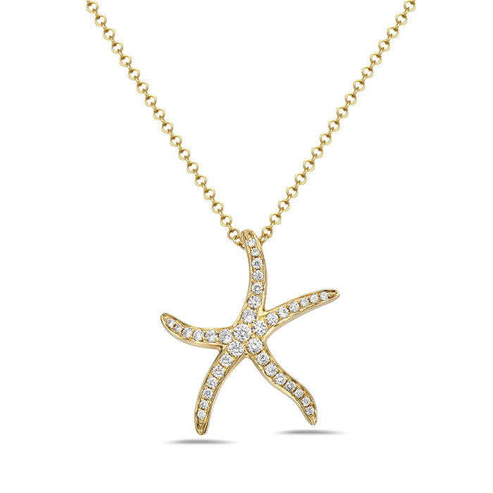 Diamond Starfish Necklace