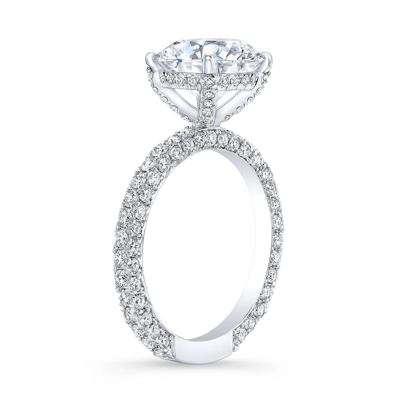 Pave' - Round Engagement Ring