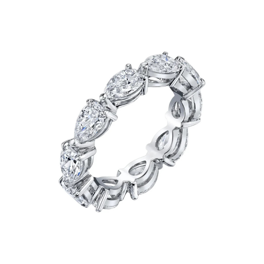 Pear Shape Lab Grown Diamond Eternity Band