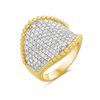 2.15ctw Diamond Pave 14kt Yellow Gold Ring