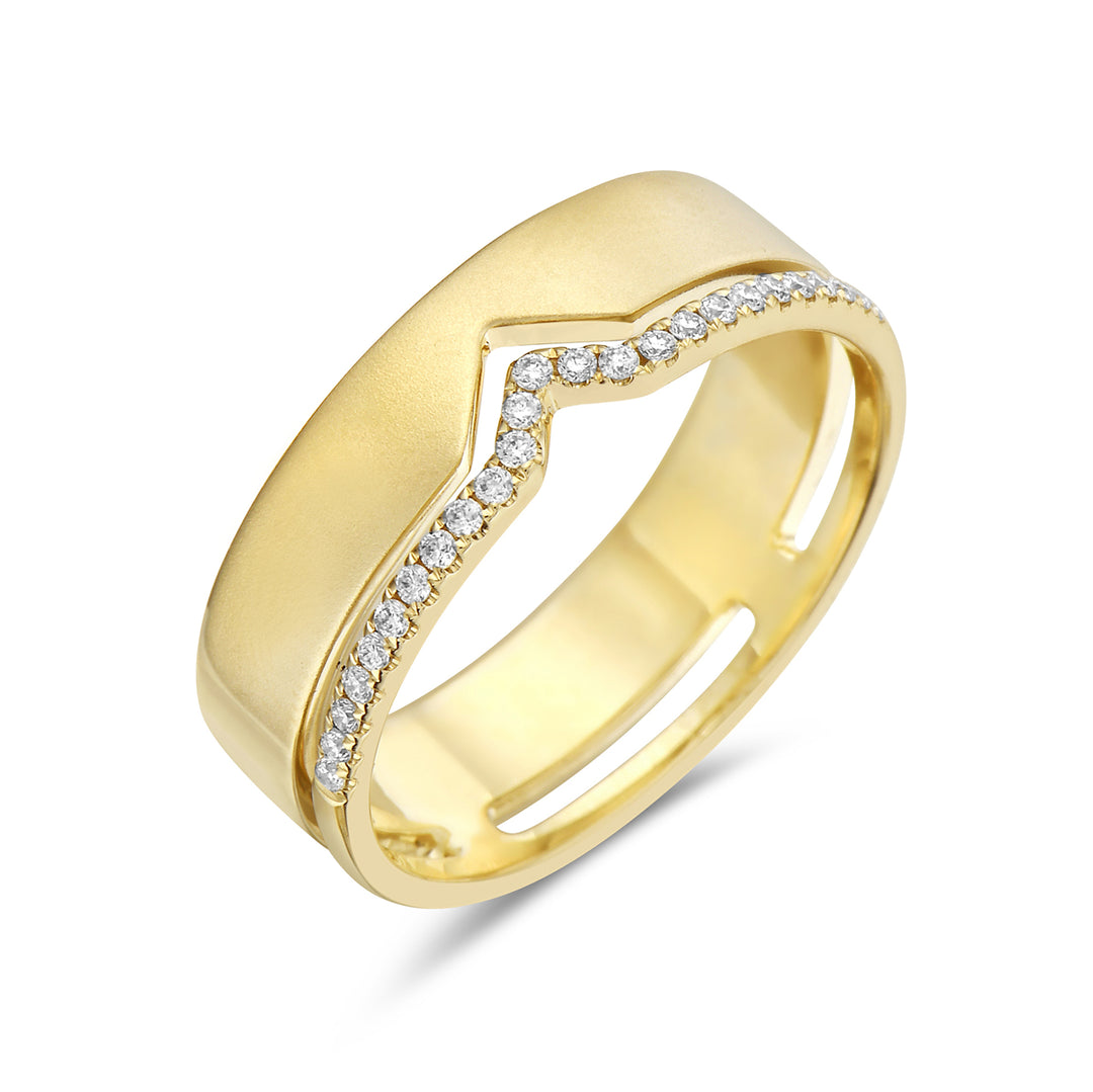 Diamond V Split Ring