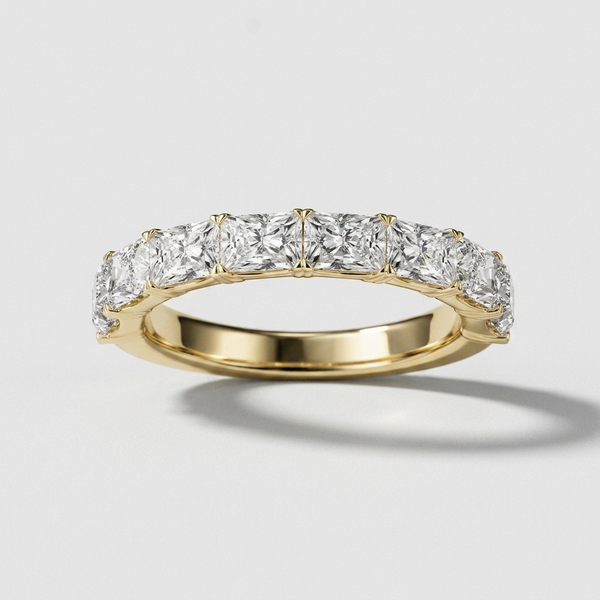 2.00ctw Radiant Cut Lab Grown Diamond Gold Band