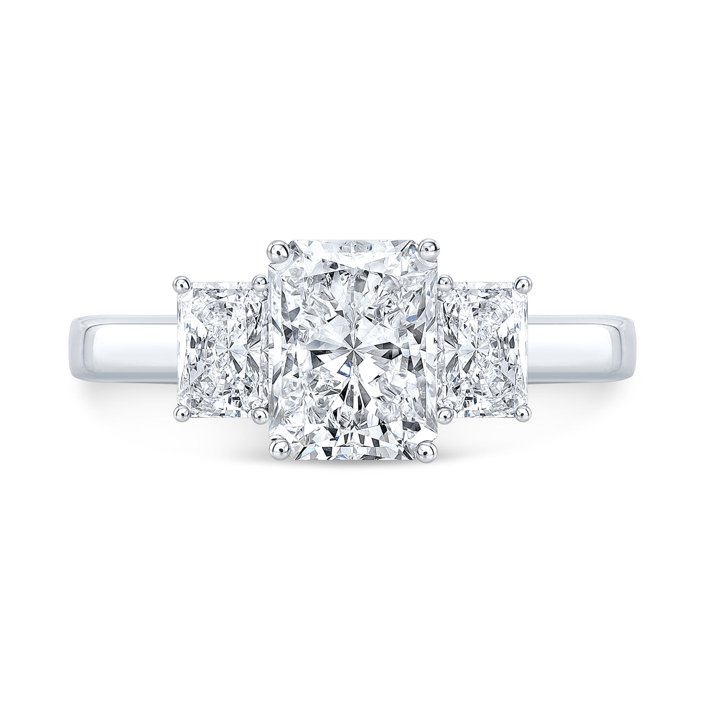 3 Stone - Radiant Engagement Ring