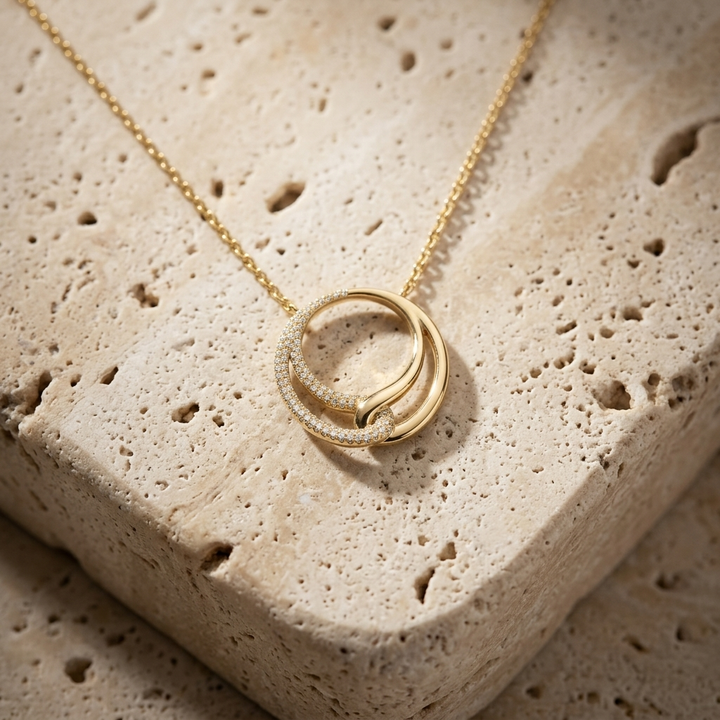 Diamond Pave Loop Necklace
