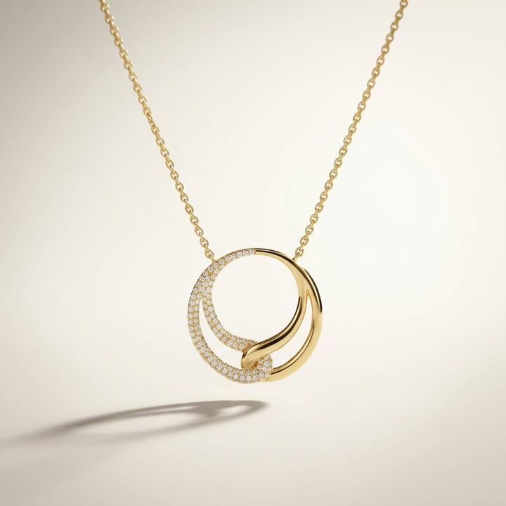 Diamond Pave Loop Necklace