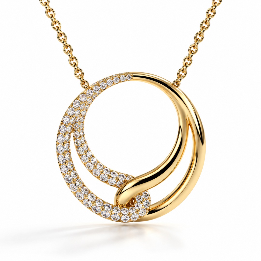 Diamond Pave Loop Necklace
