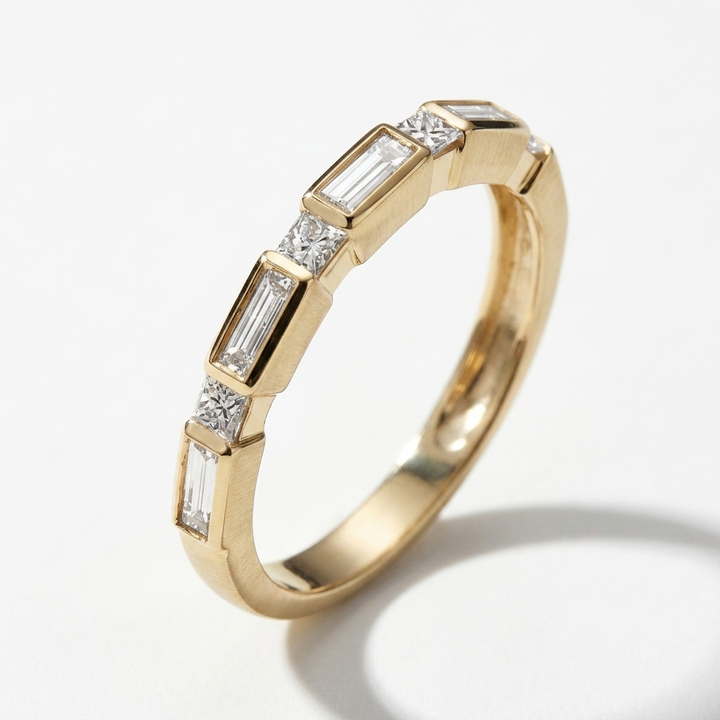 Princess & Baguette Diamond Fashion Ring