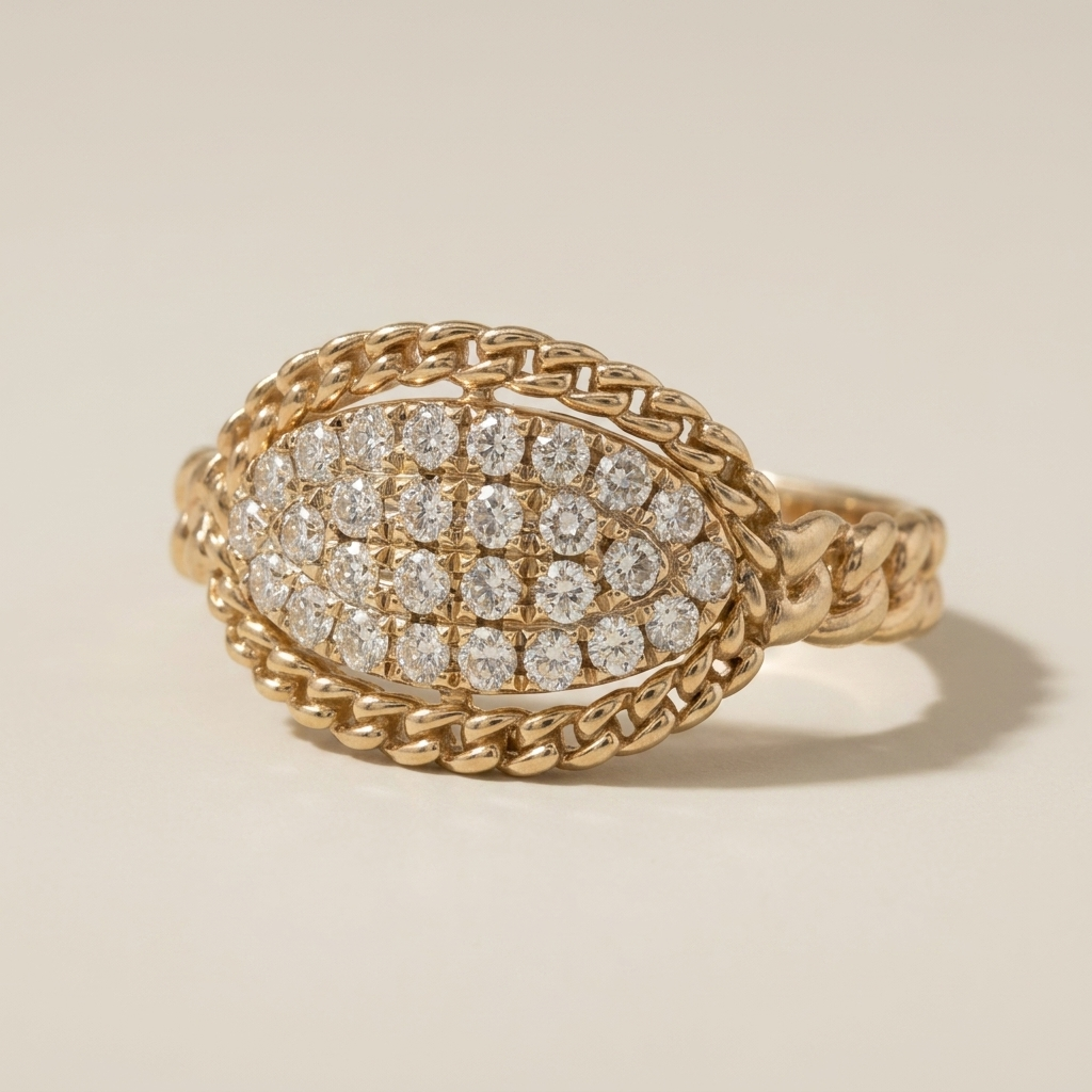 Diamond Braided Ring
