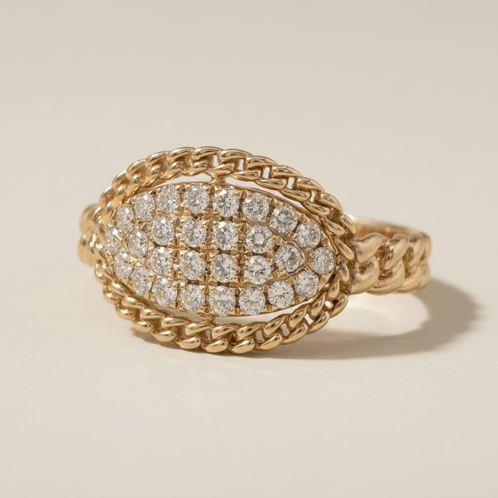 Diamond Braided Ring