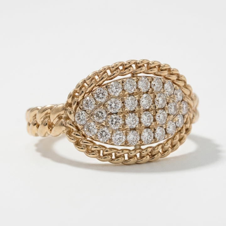 Diamond Braided Ring