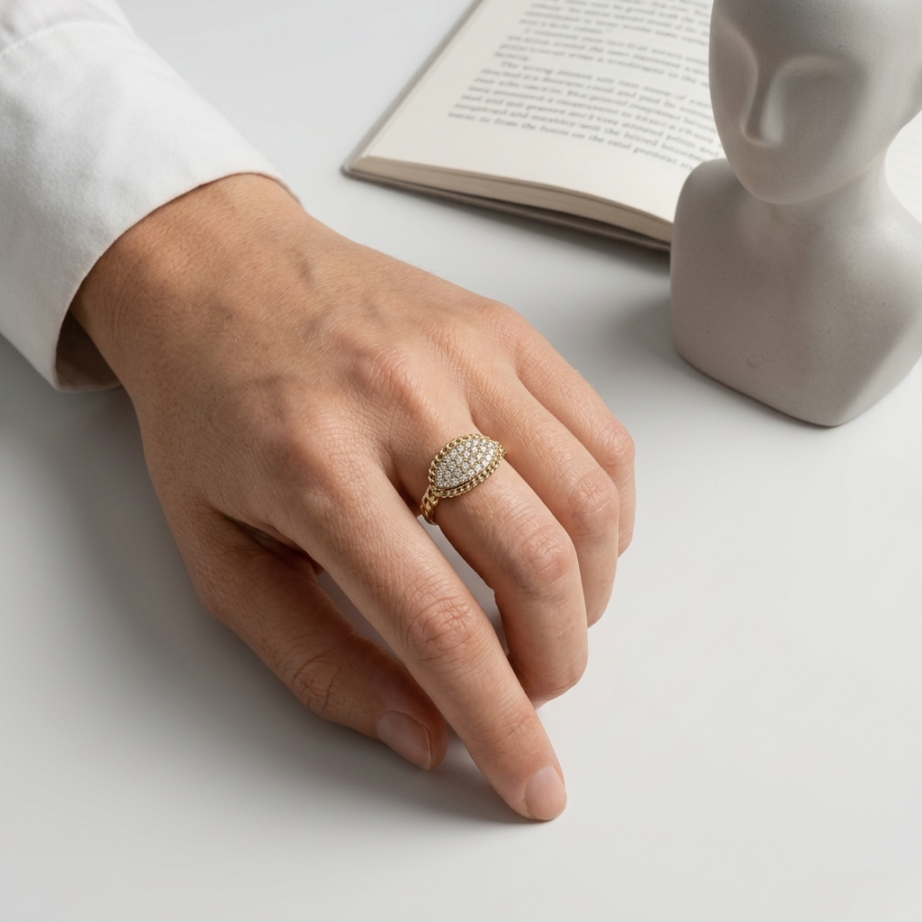 Diamond Braided Ring