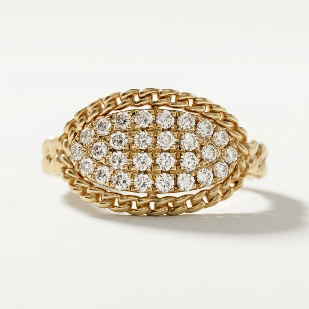 Diamond Braided Ring