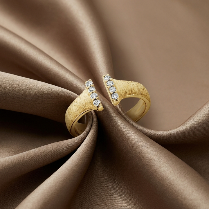 Diamond Open Fashion Gold Ring